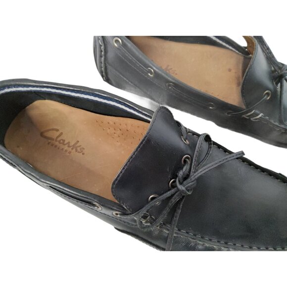 Mens Clarks "Hommes" Brazilian Made Leather Pull On Loafers. Size 11M. - Picture 5 of 6